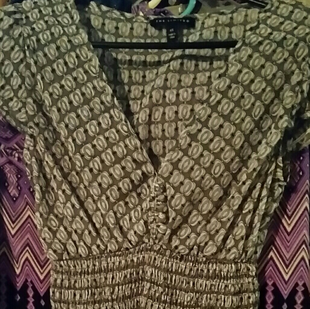Xsmall top in white and gray